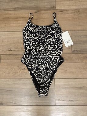 Billabong Women's Black & White One-Piece Swimsuit